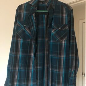 Beverly Hills Polo Club plaid men’s shirt Size S